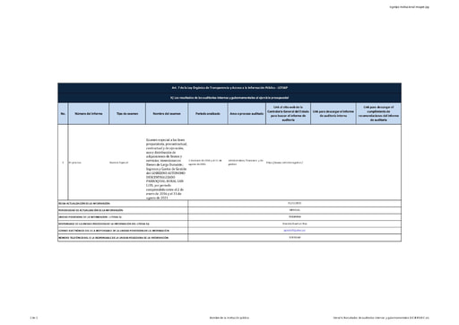 Literal h) Resultados de auditorías internas y gubernamentales DICIEMBRE